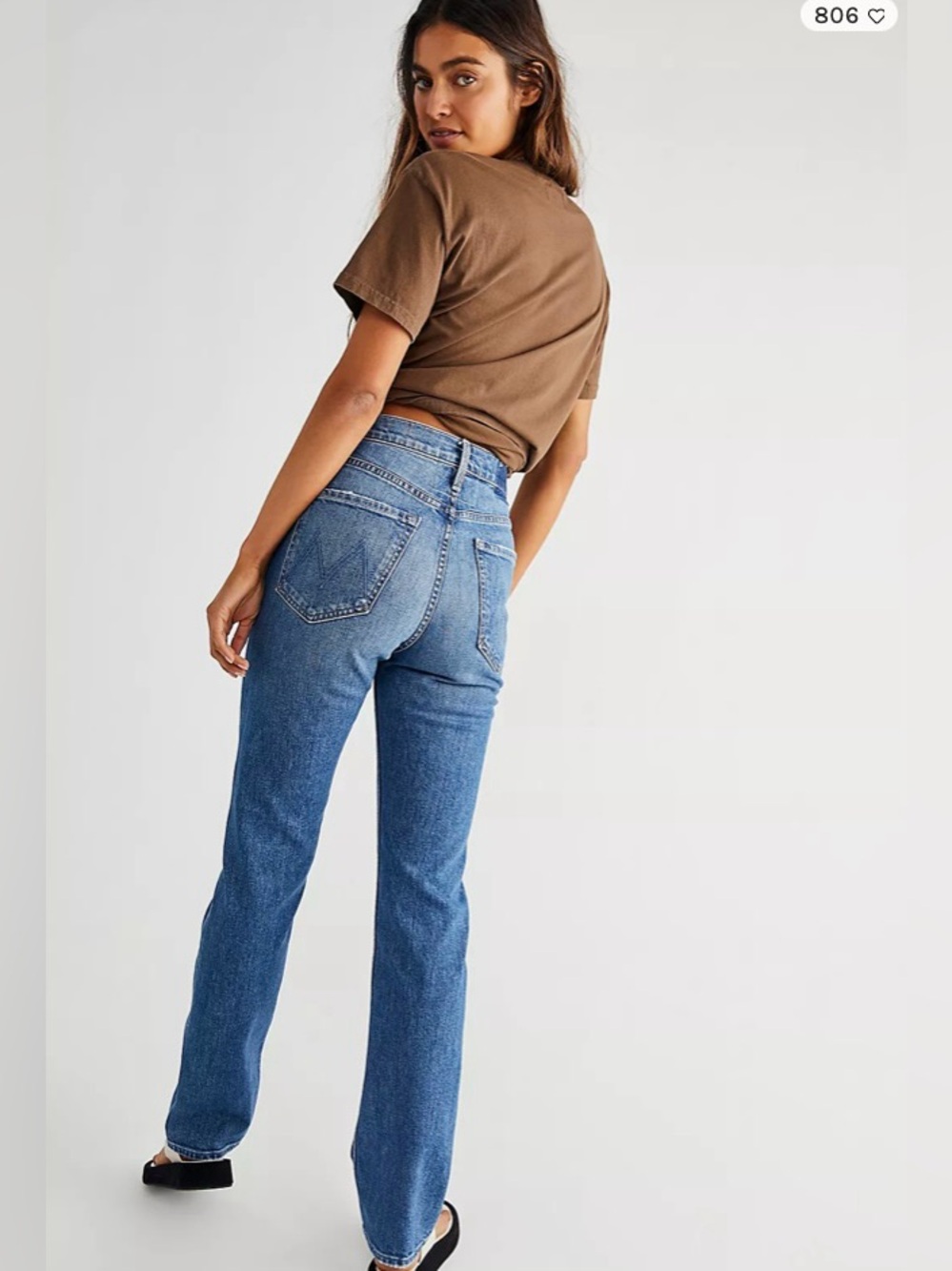 MOTHER Denim High Waisted Rider Skimp in Cowboys Don't Cry